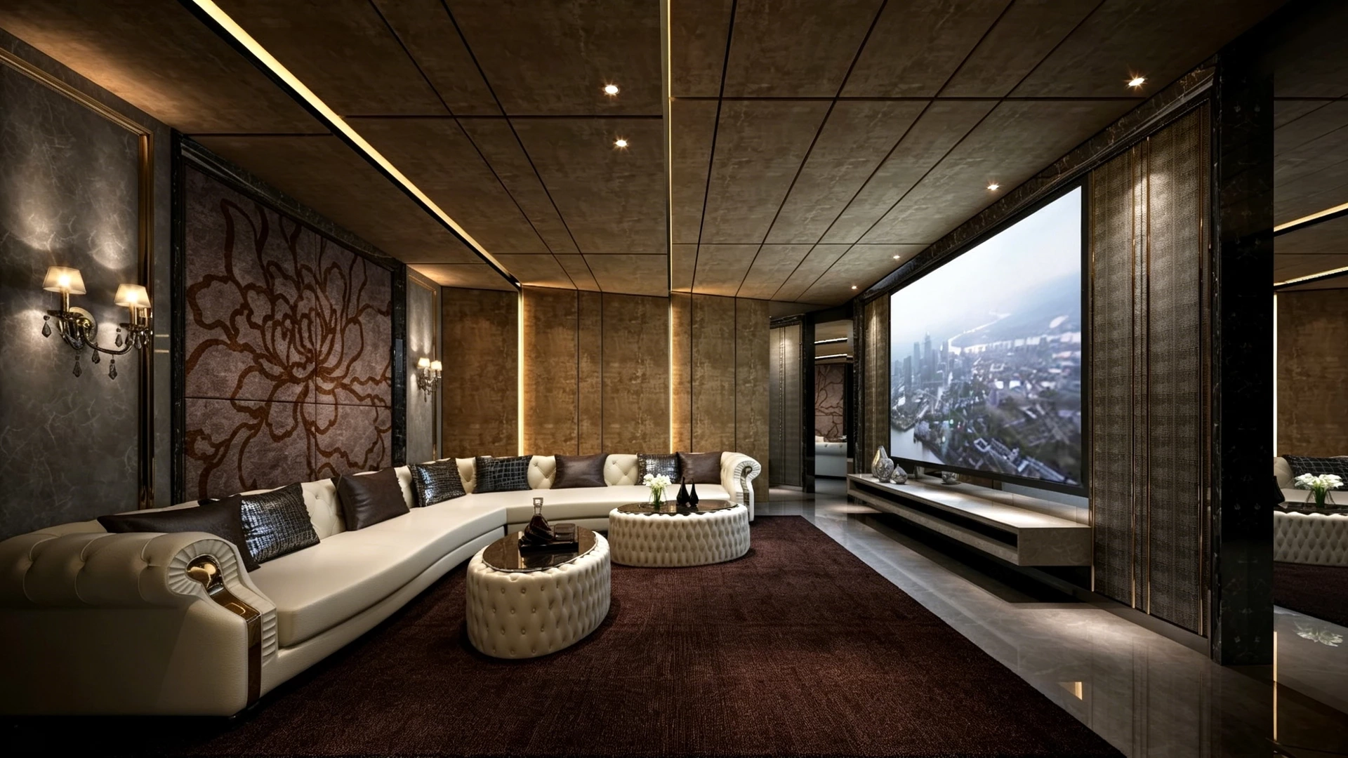 Classic Luxury Home Theater sketchup model preview - SketchupBox