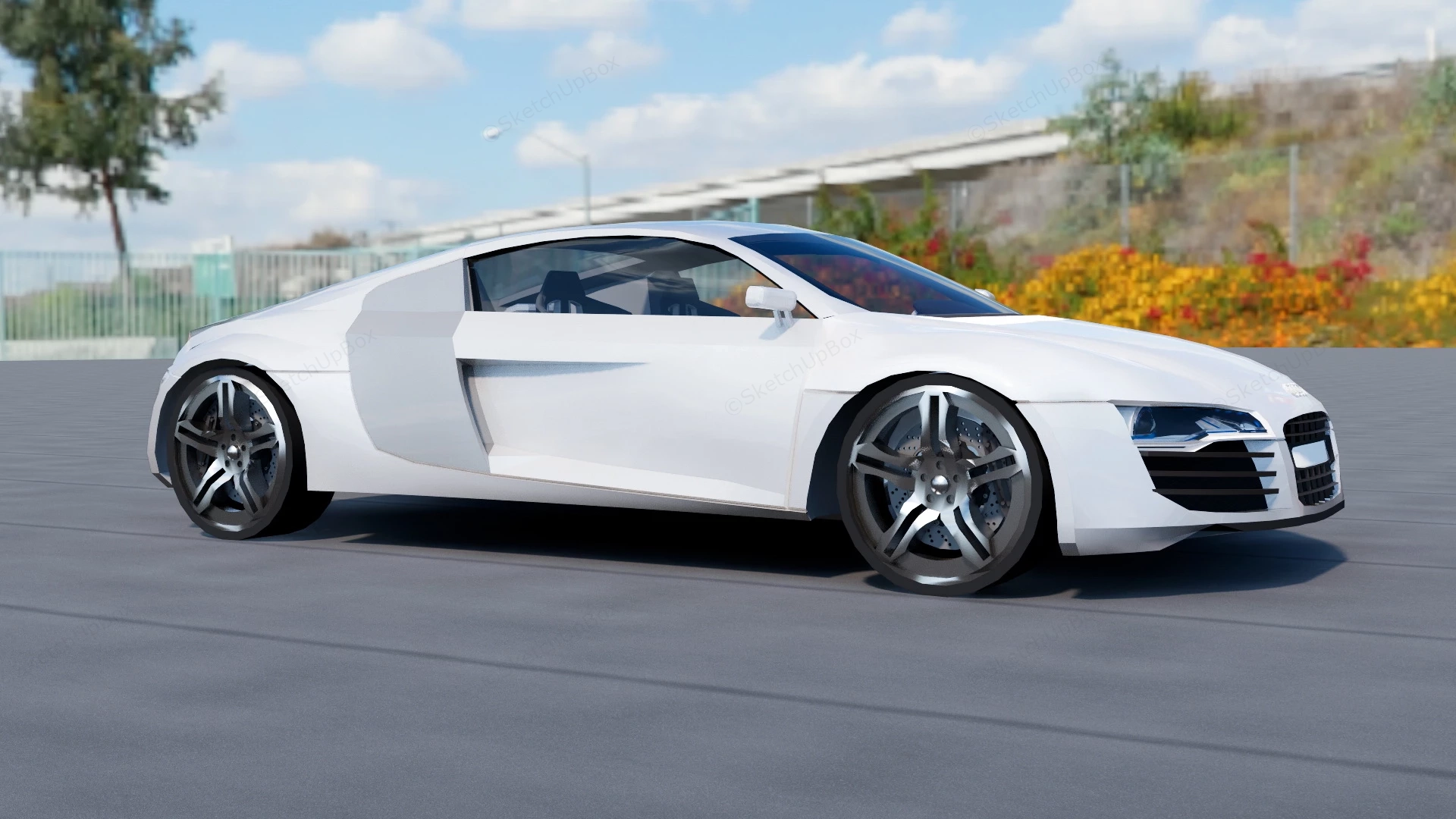 Audi R8 Coupe sketchup model preview - SketchupBox