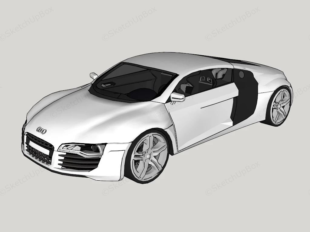 Audi R8 Coupe sketchup model preview - SketchupBox