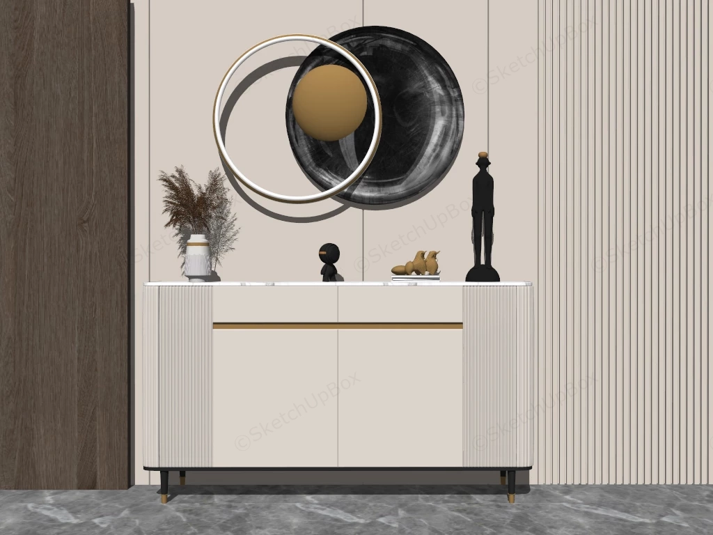 Modern Accent Sideboard Cabinet sketchup model preview - SketchupBox