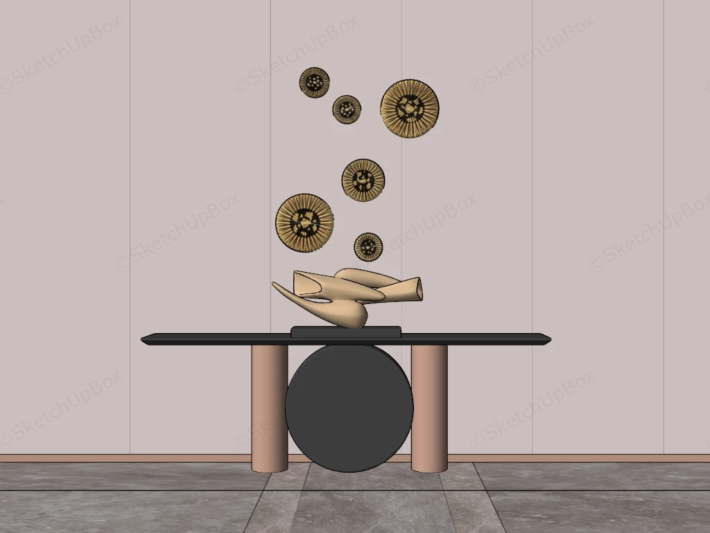 Entryway Console Table sketchup model preview - SketchupBox