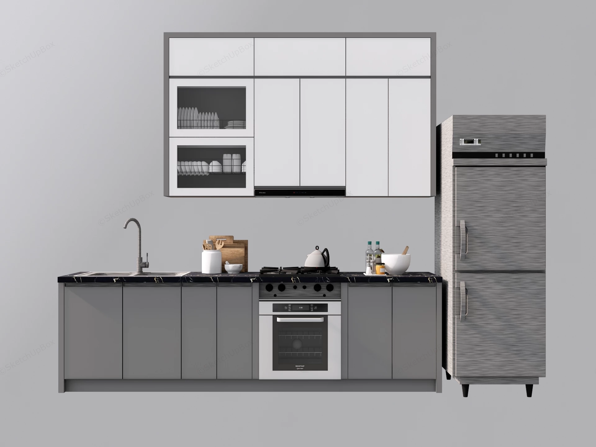 Small Apartment Kitchen Cabinets sketchup model preview - SketchupBox