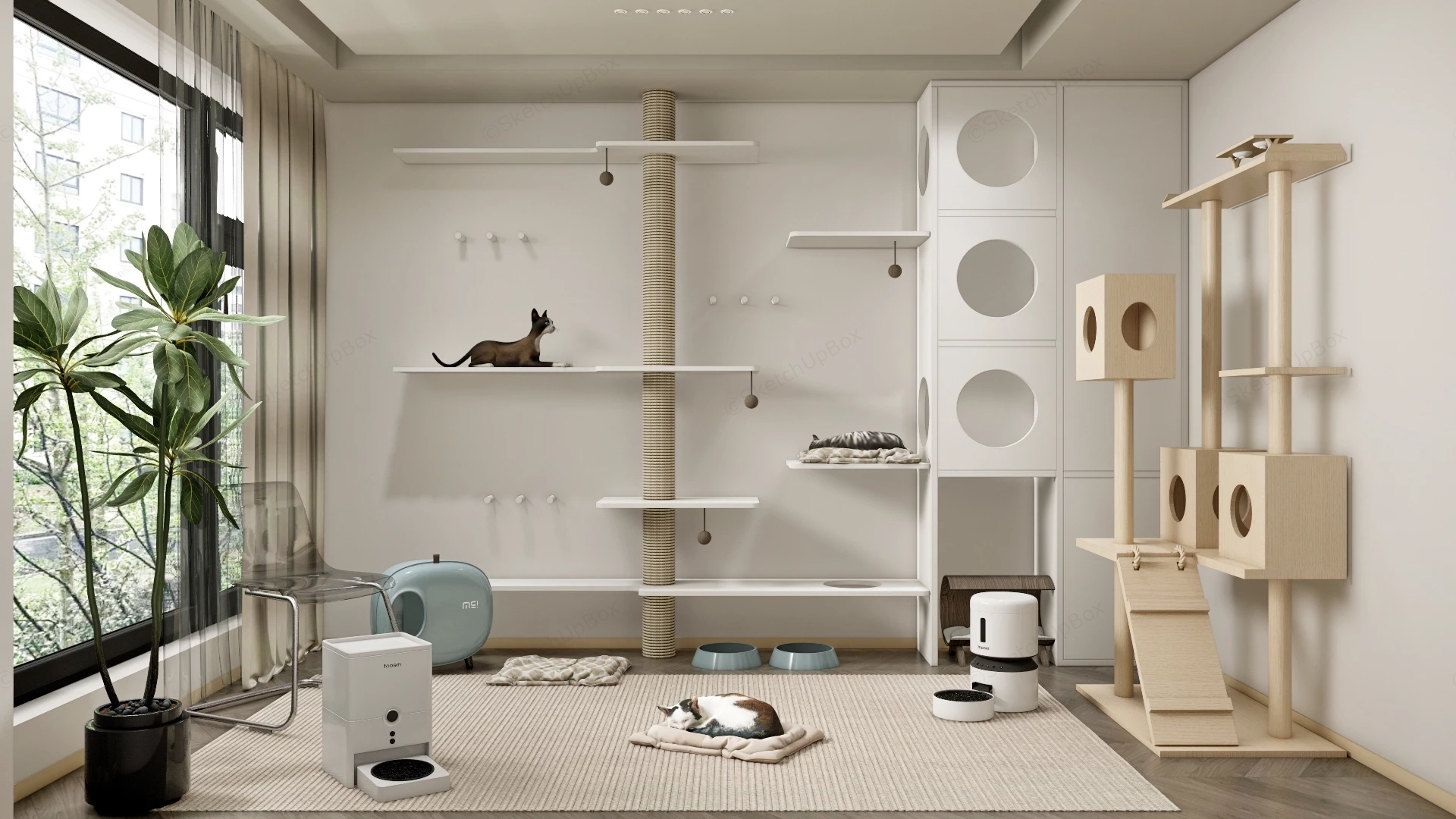 Cat Room Design Idea sketchup model preview - SketchupBox