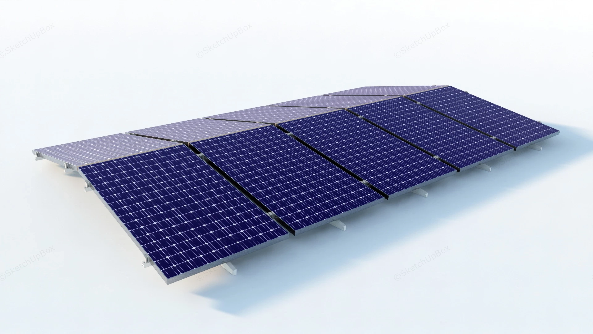 Roof Mounted Solar Panels sketchup model preview - SketchupBox