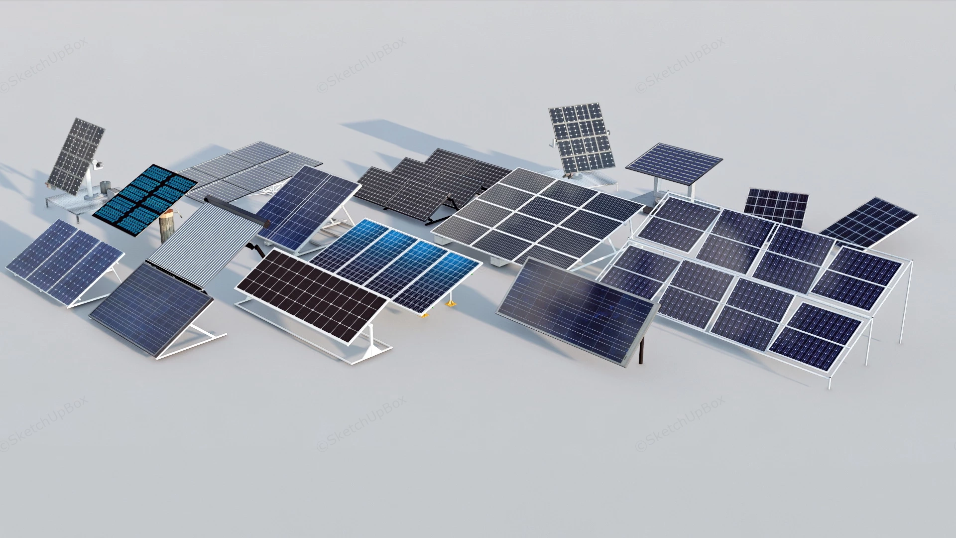 Residential Solar Panels sketchup model preview - SketchupBox