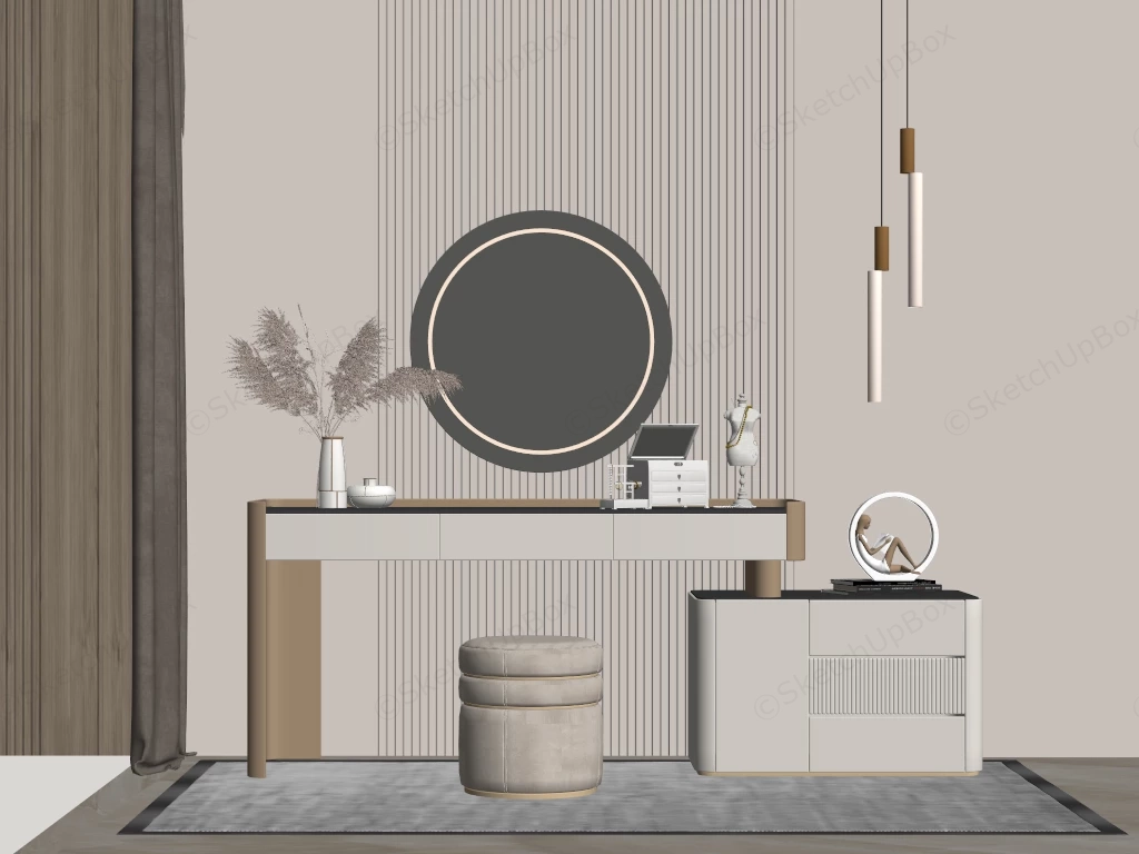Dressing Vanity For Bedroom sketchup model preview - SketchupBox