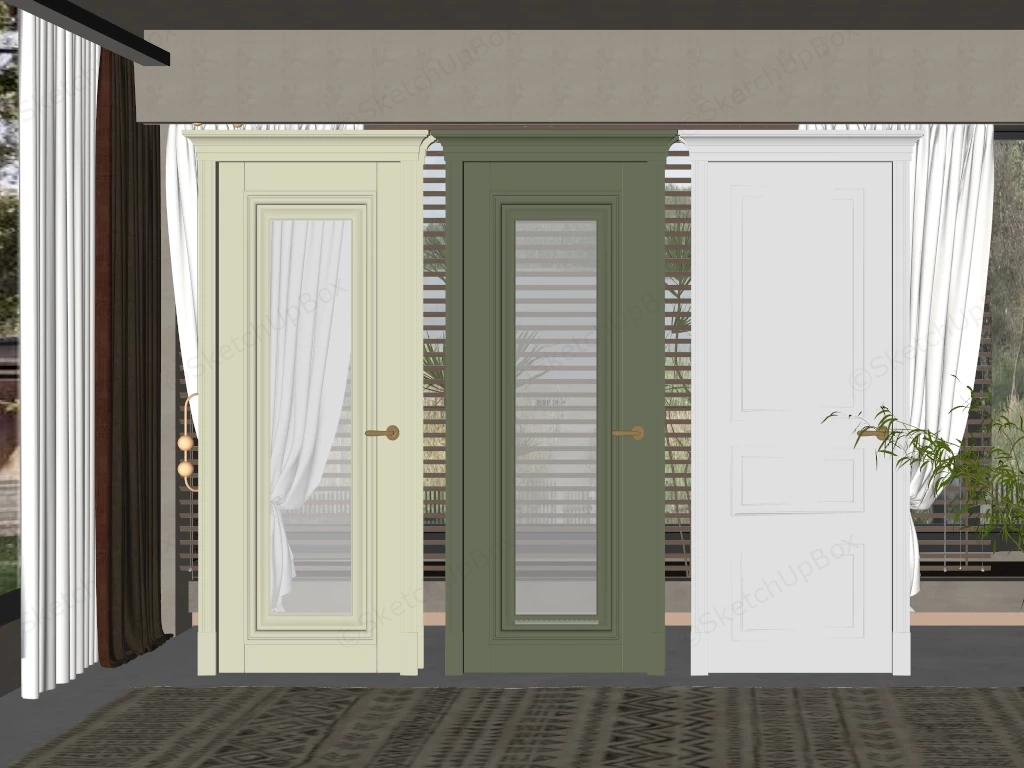 Contemporary Interior Doors sketchup model preview - SketchupBox