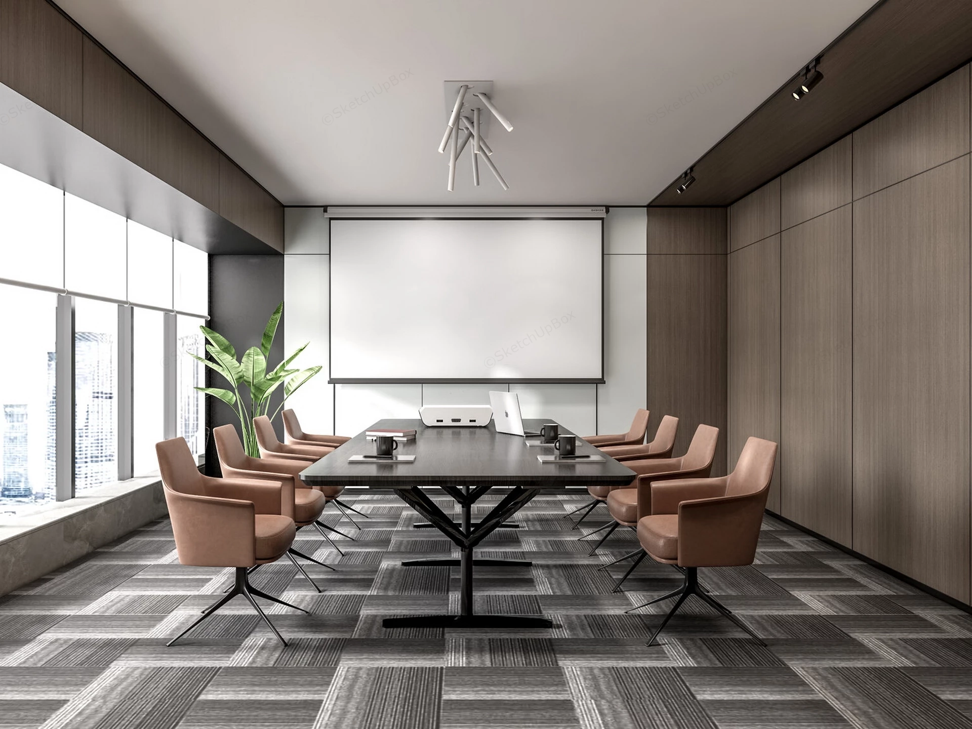 Business Conference Room sketchup model preview - SketchupBox