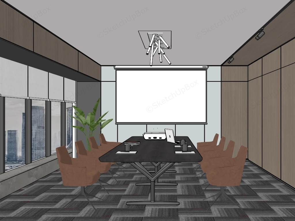 Business Conference Room sketchup model preview - SketchupBox