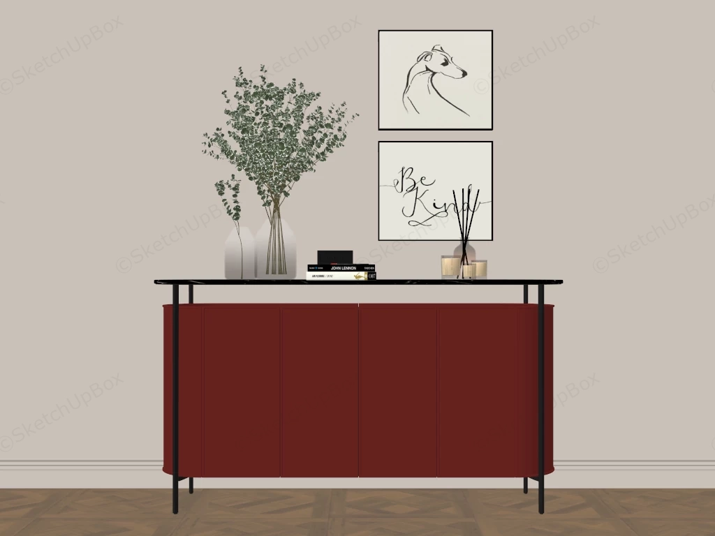 Living Room Accent Cabinet sketchup model preview - SketchupBox