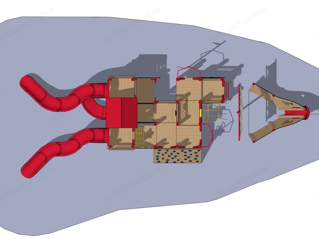 Wooden Pirate Ship Playset sketchup model preview - SketchupBox