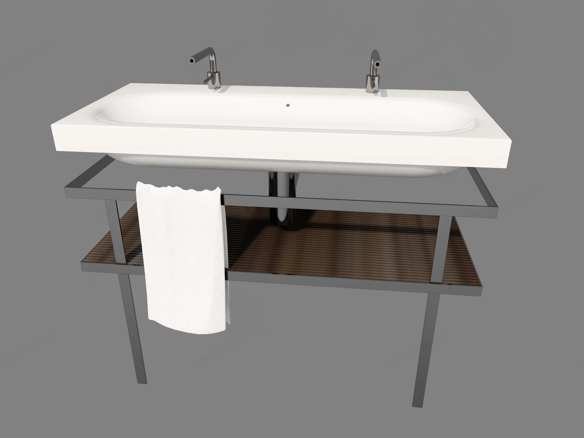 Vintage Wash Basin sketchup model preview - SketchupBox