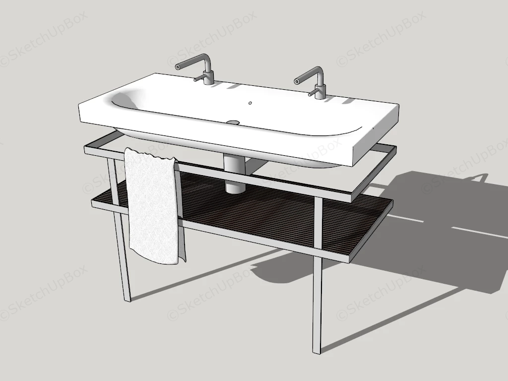 Vintage Wash Basin sketchup model preview - SketchupBox