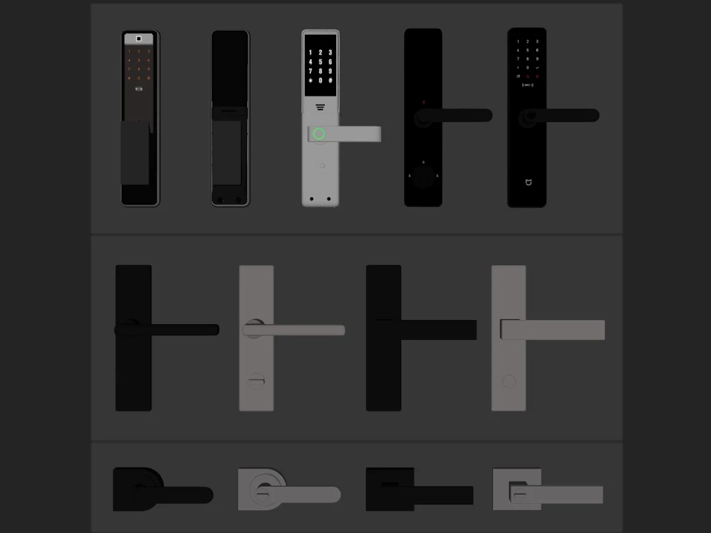 Heavy Duty Door Lock Set sketchup model preview - SketchupBox