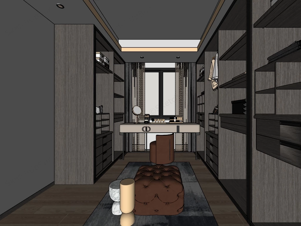 Master Closet Dressing Room sketchup model preview - SketchupBox