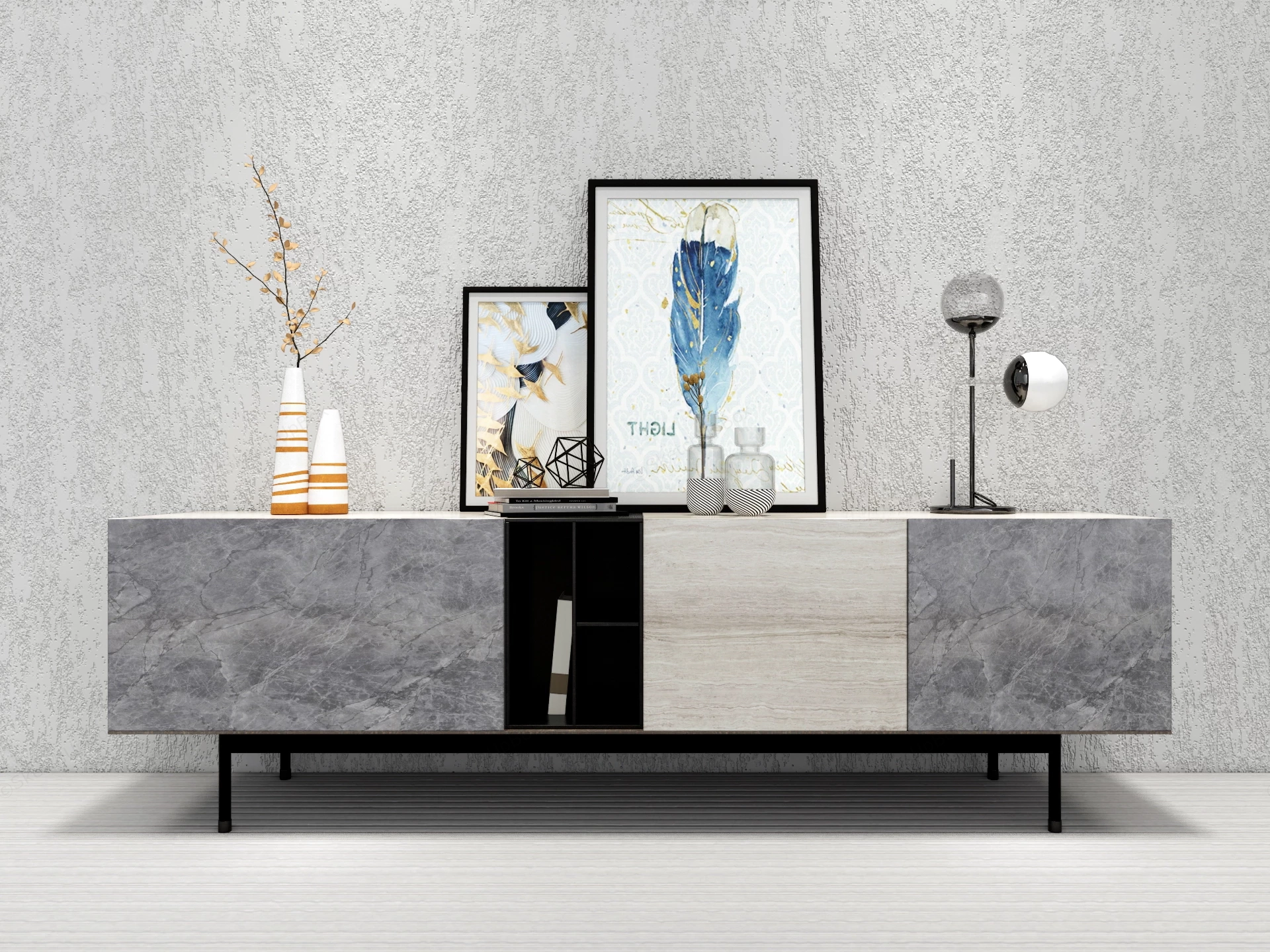 Living Room Sideboard Cabinet sketchup model preview - SketchupBox