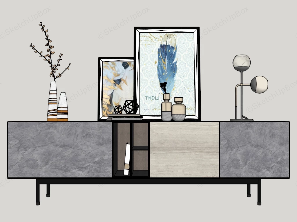 Living Room Sideboard Cabinet sketchup model preview - SketchupBox