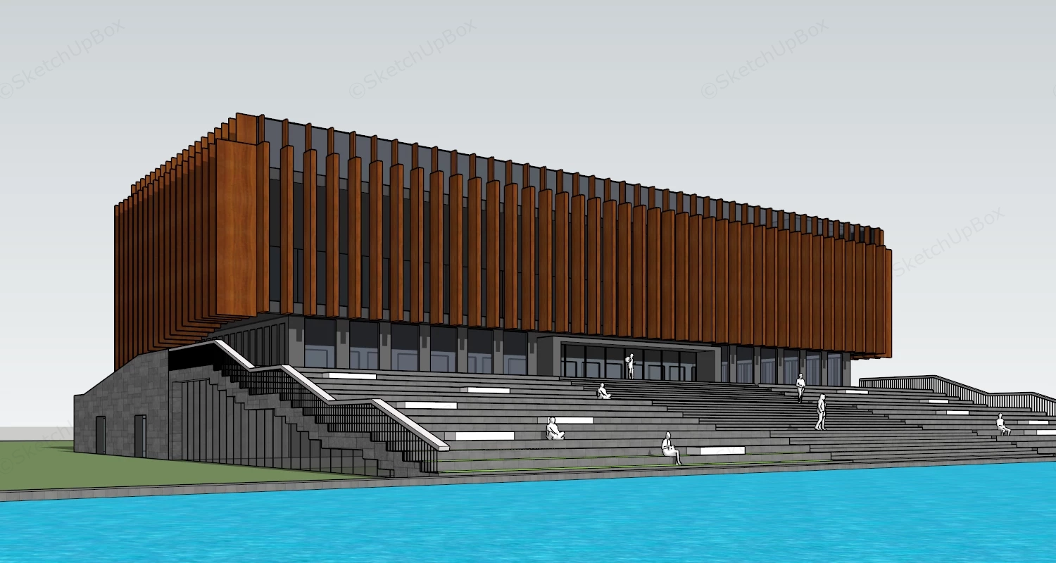 Art Gallery Architecture Design sketchup model preview - SketchupBox