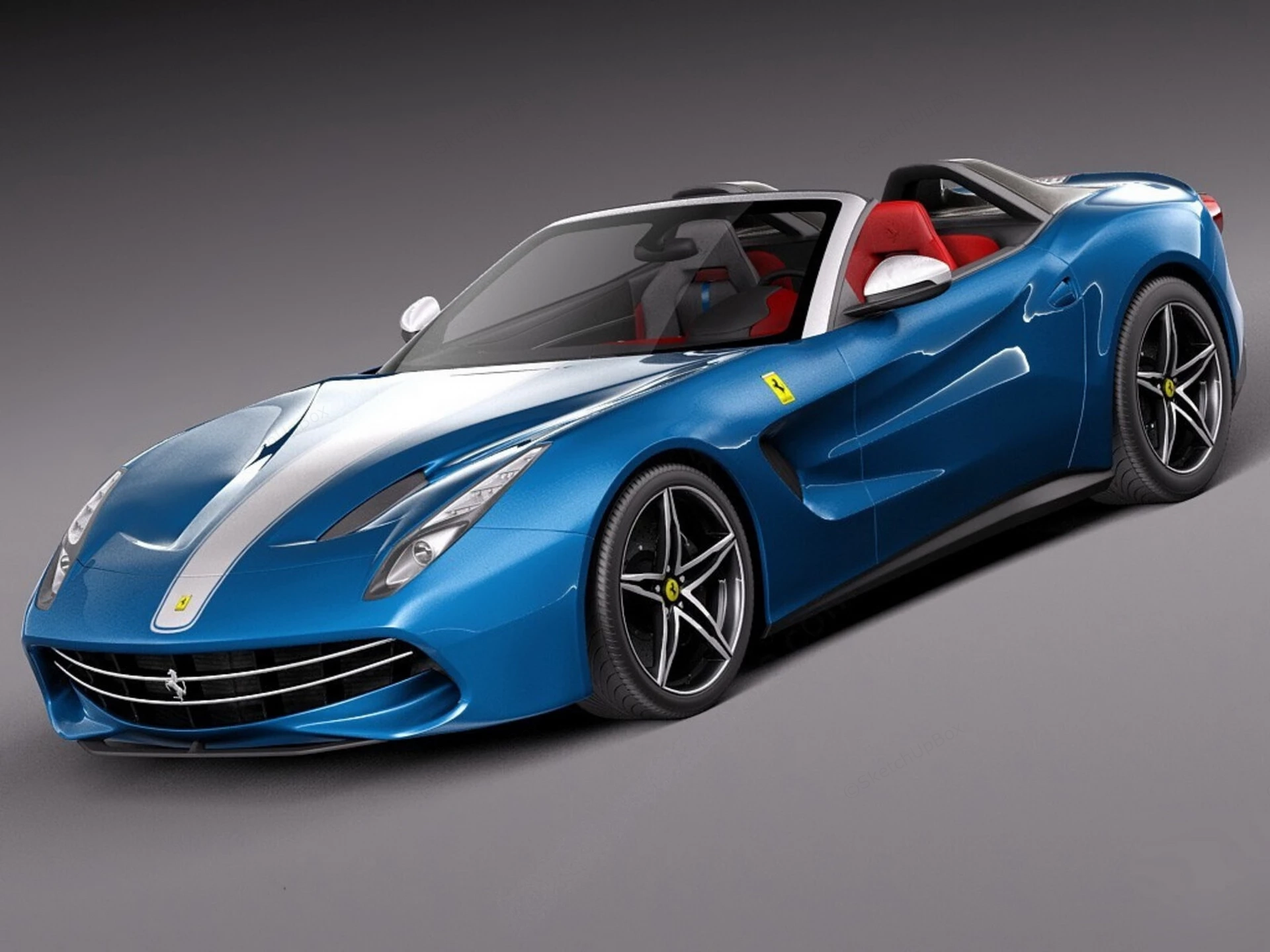 Ferrari Spider Convertible sketchup model preview - SketchupBox