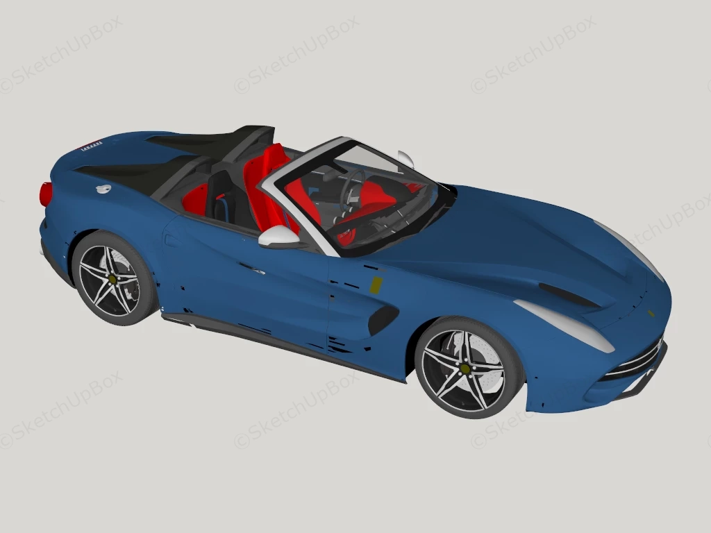 Ferrari Spider Convertible sketchup model preview - SketchupBox