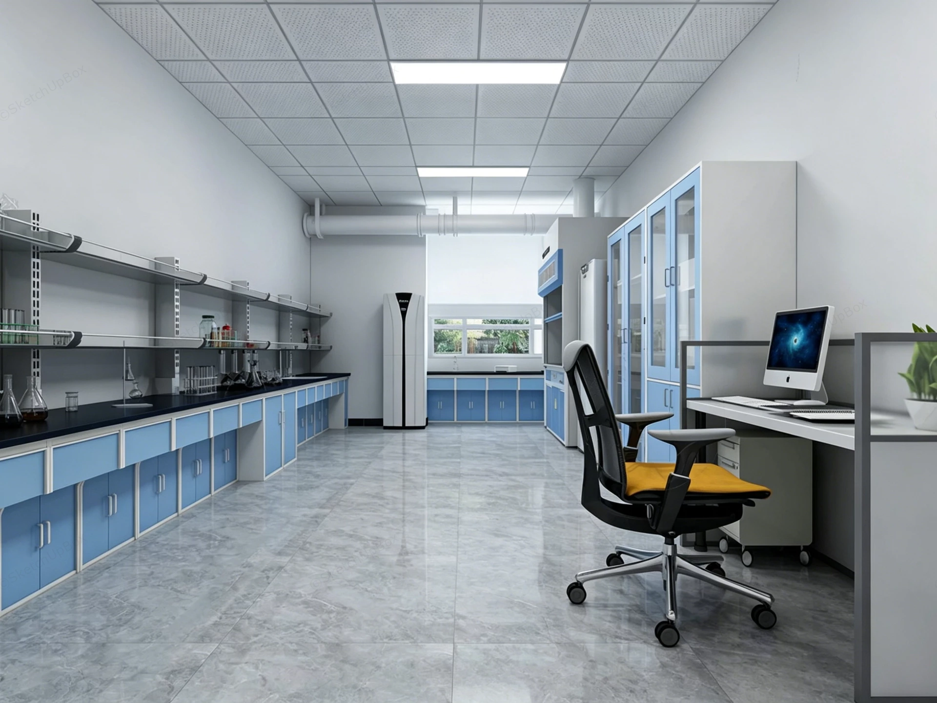Science Lab Room sketchup model preview - SketchupBox