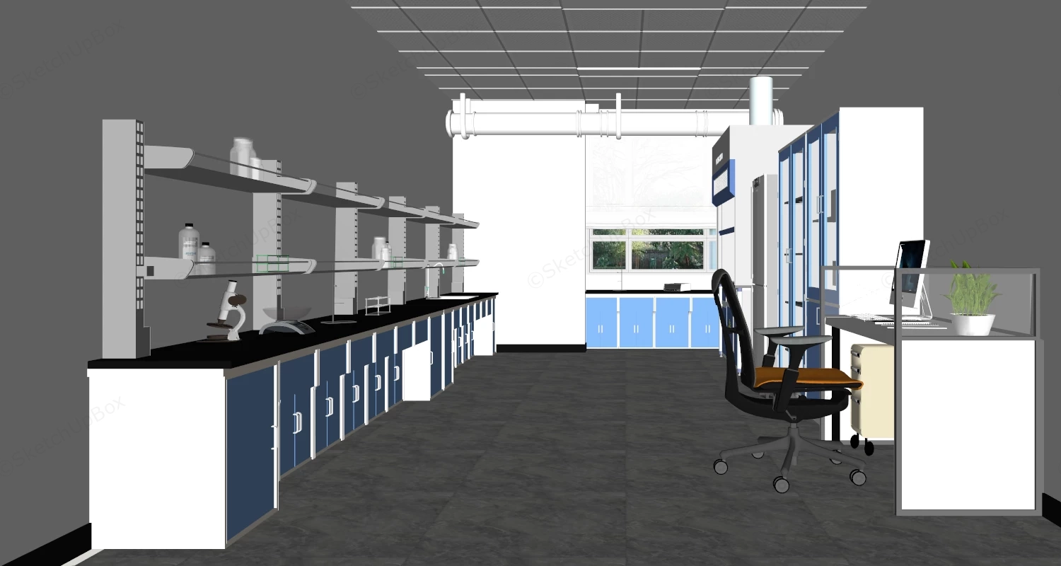 Science Lab Room sketchup model preview - SketchupBox