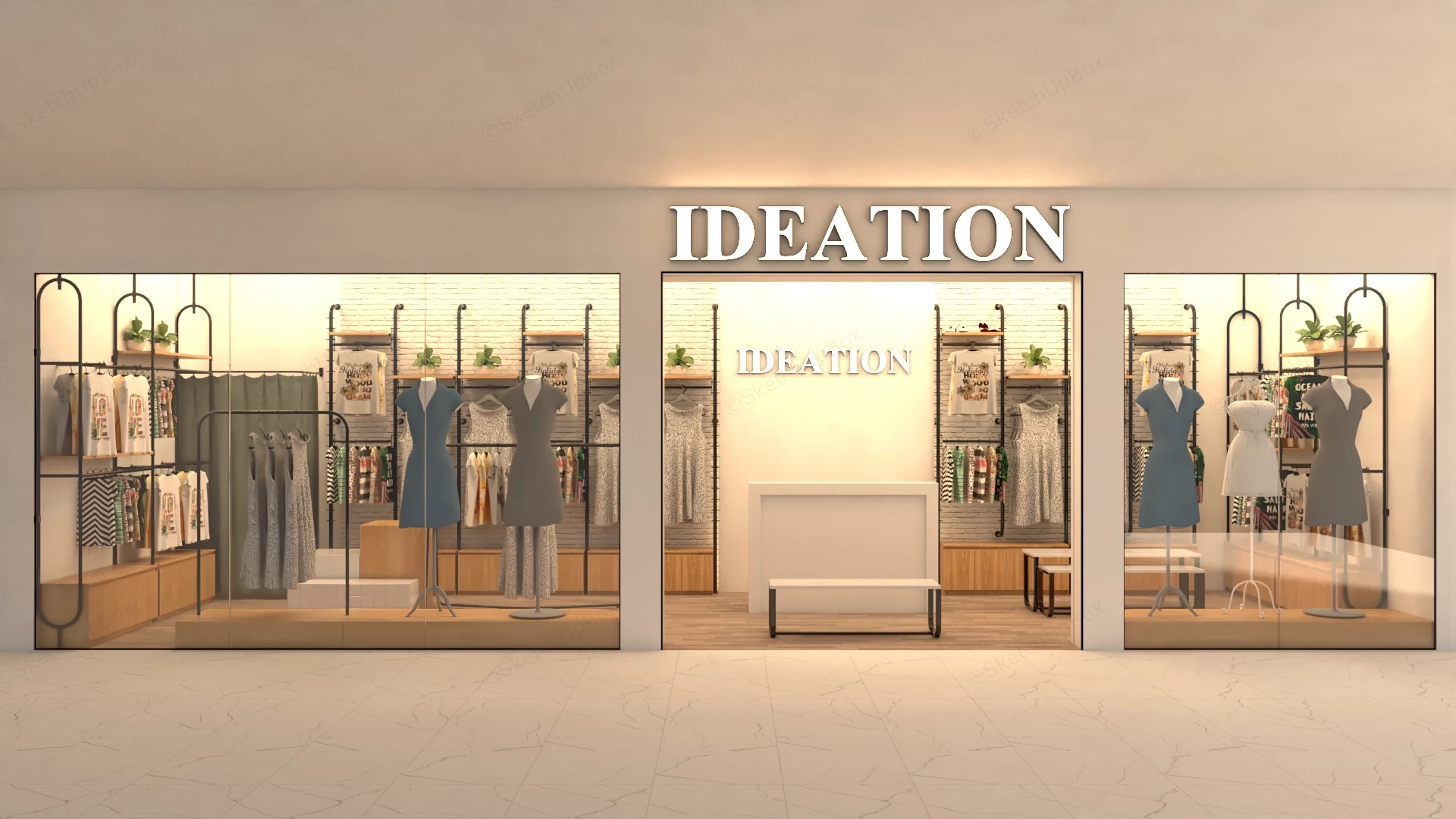 Women Fashion Clothing Store sketchup model preview - SketchupBox