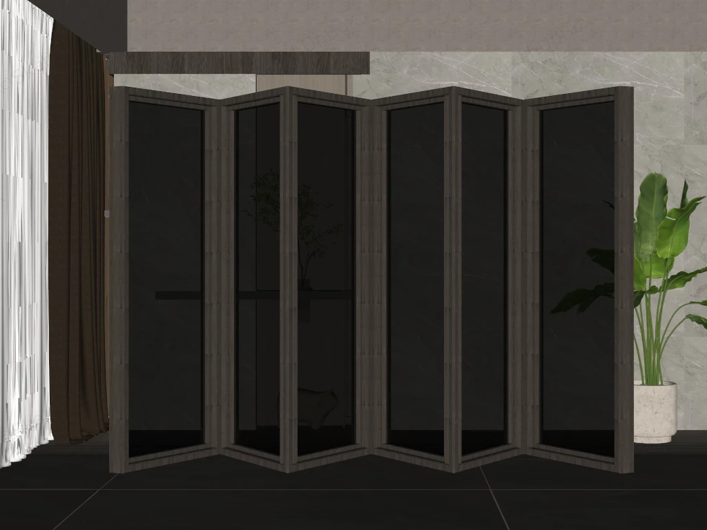 Glass And Wood Room Divider sketchup model preview - SketchupBox