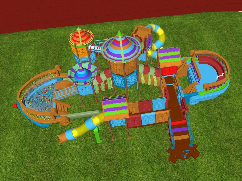 Outdoor Plastic Ship Playset sketchup model preview - SketchupBox