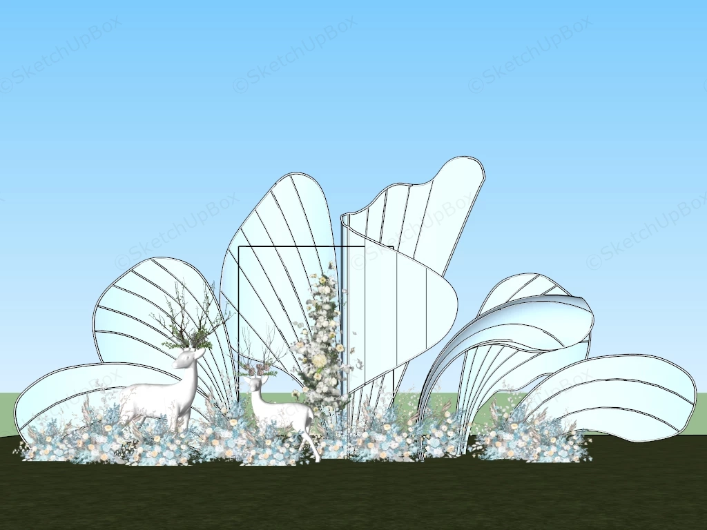 Outdoor Wedding Backdrop sketchup model preview - SketchupBox