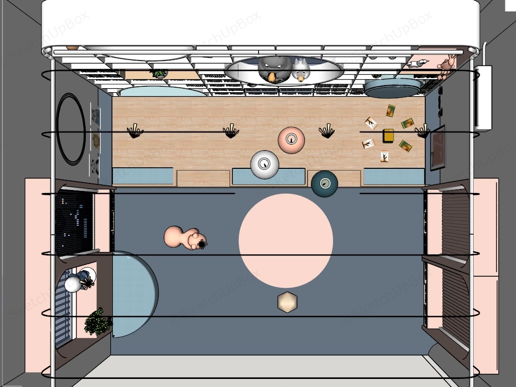 Reading Room For Kids sketchup model preview - SketchupBox