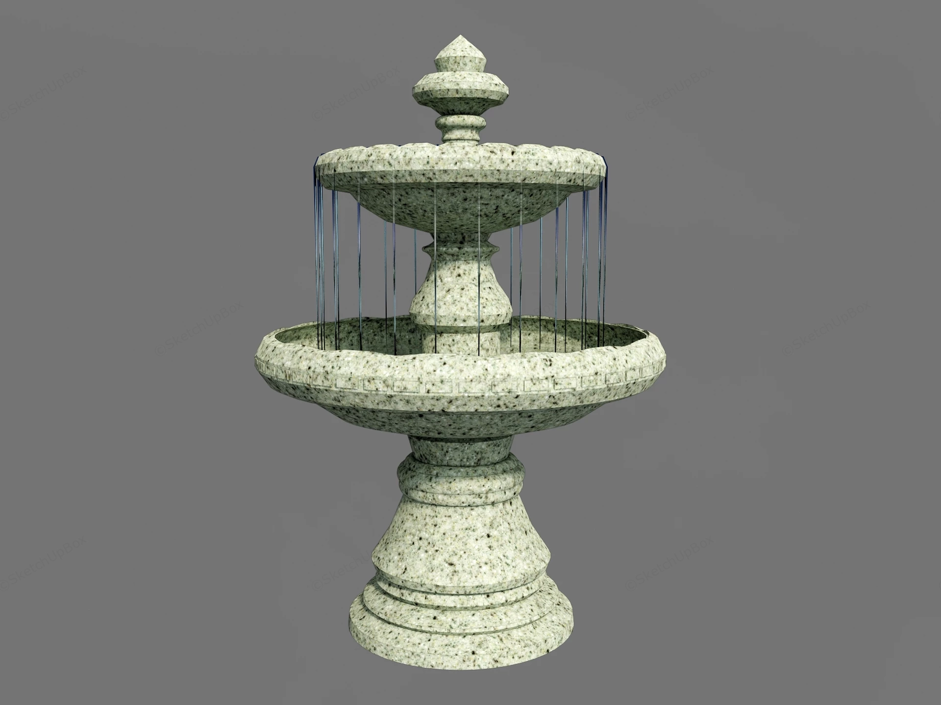 2 Tier Water Fountain sketchup model preview - SketchupBox
