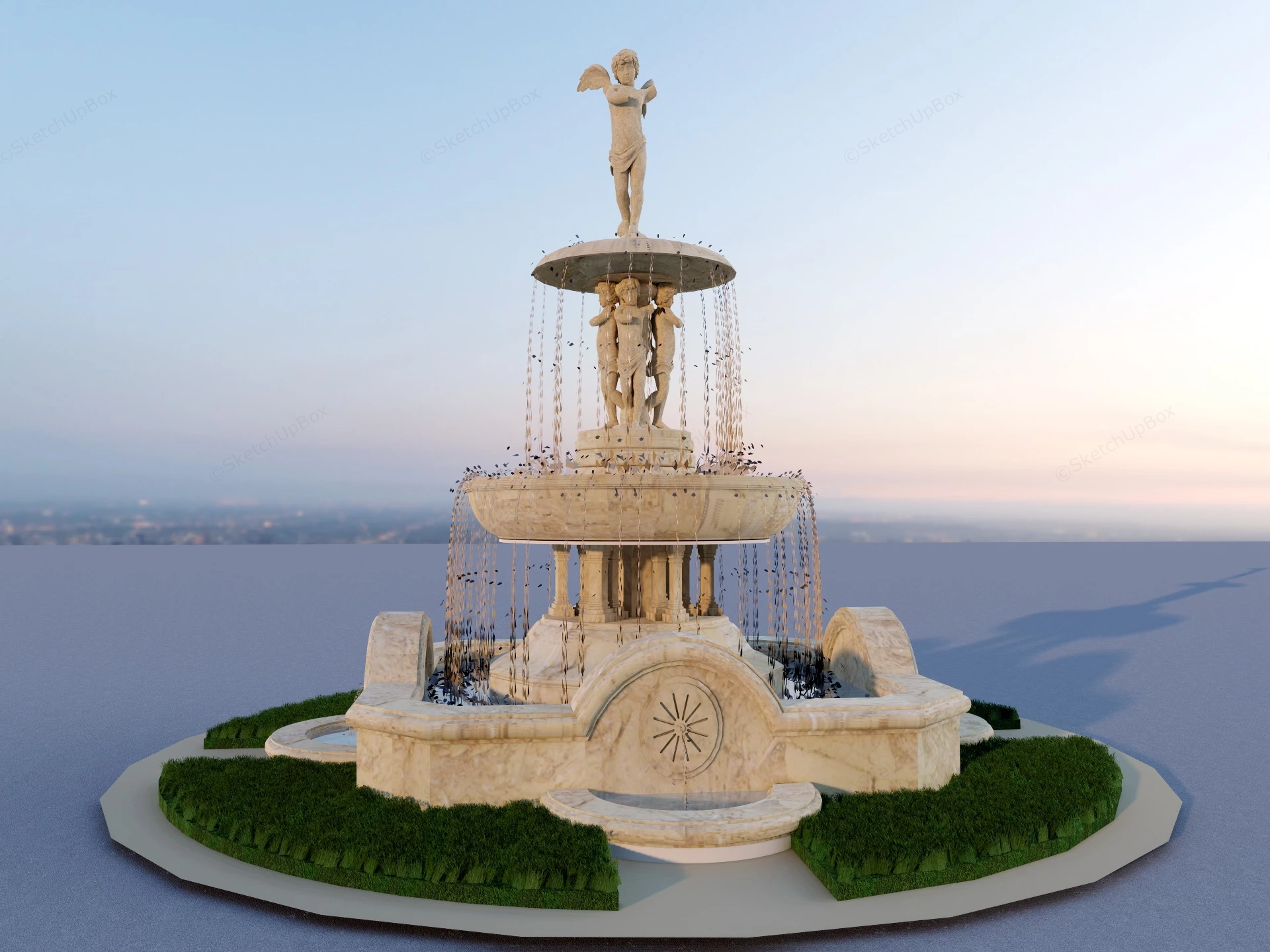 Cherub Water Fountain sketchup model preview - SketchupBox