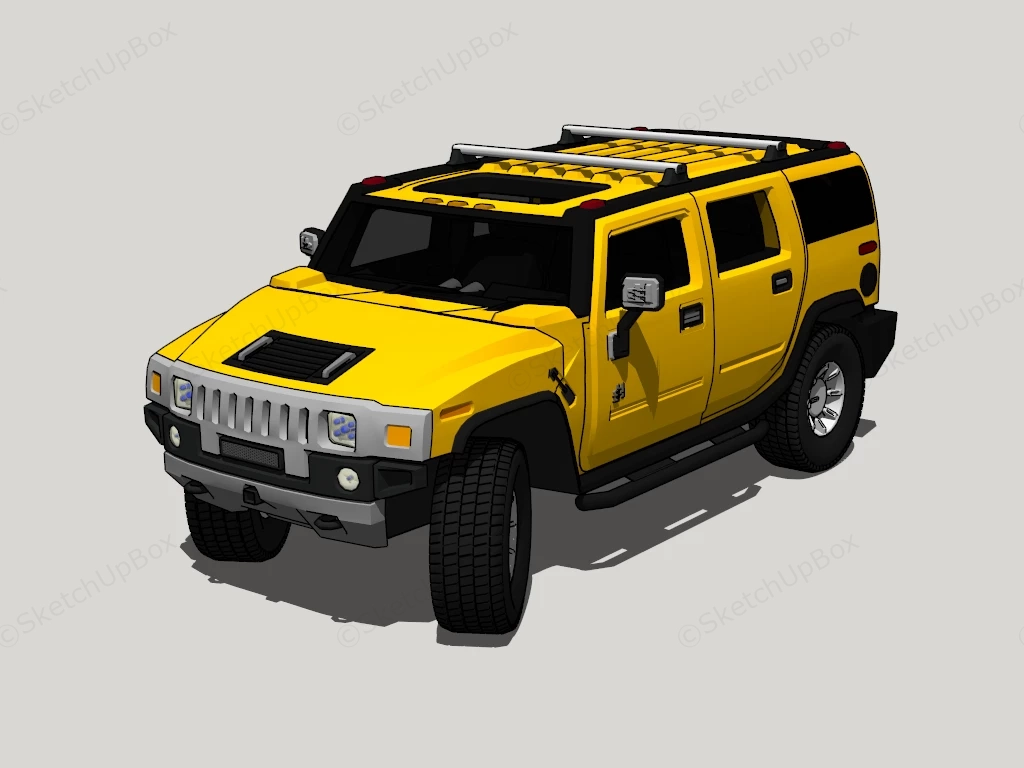 Hummer H2 sketchup model preview - SketchupBox