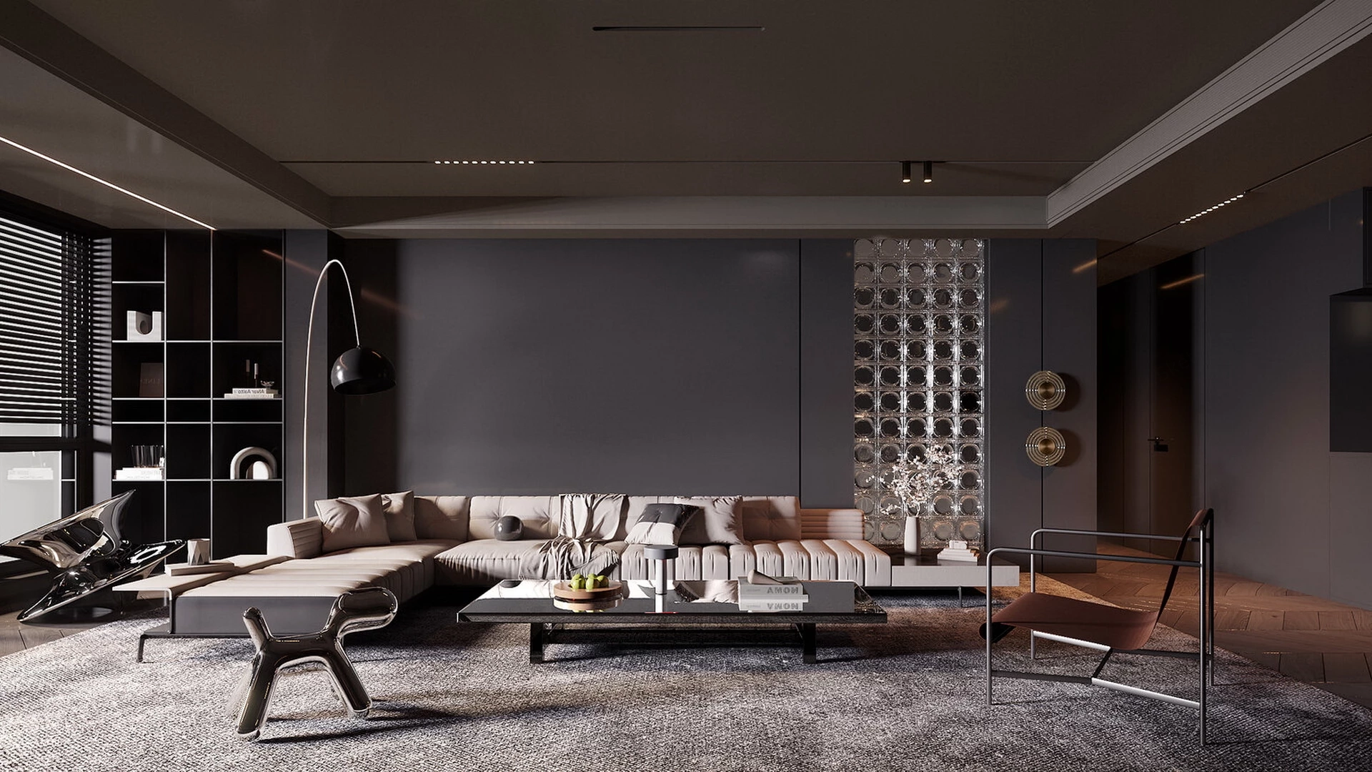 Black Living Room Ideas sketchup model preview - SketchupBox