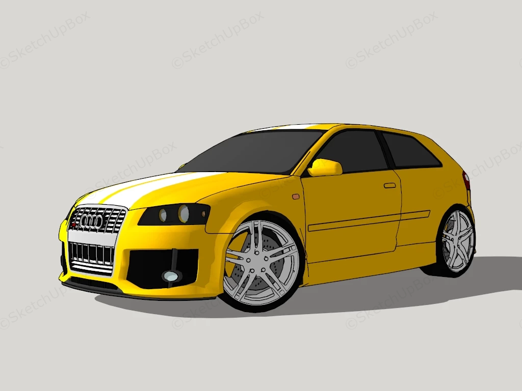 Audi S3 Modified sketchup model preview - SketchupBox
