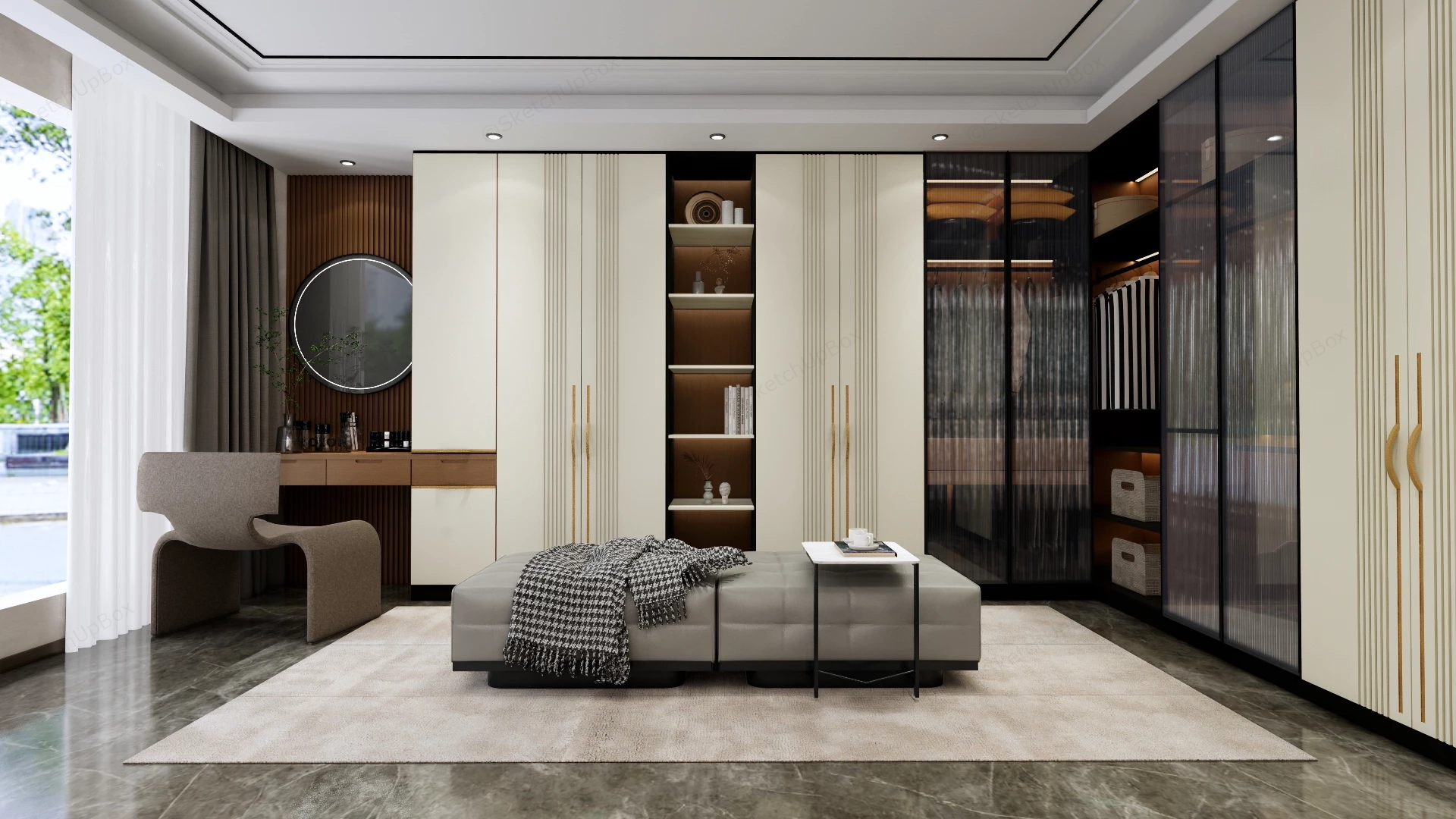 Dressing Room Closet Design sketchup model preview - SketchupBox