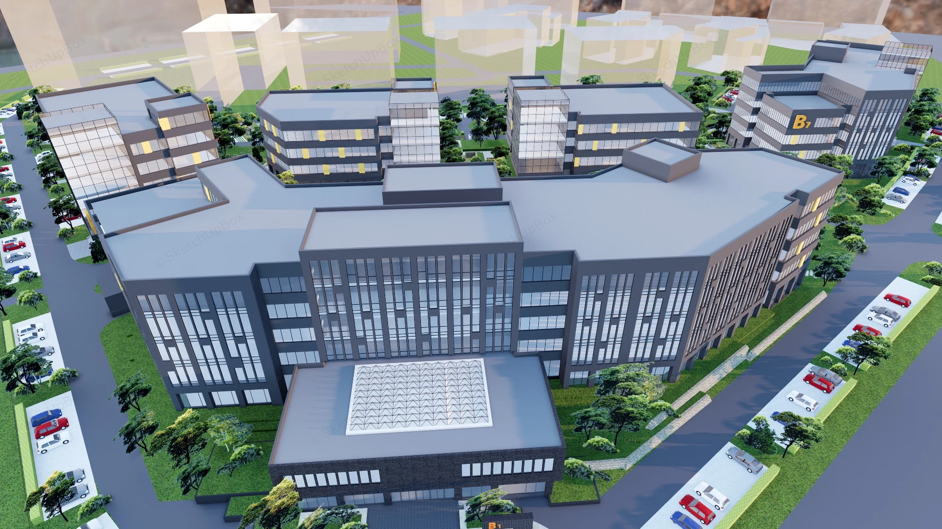Science Park Plan sketchup model preview - SketchupBox
