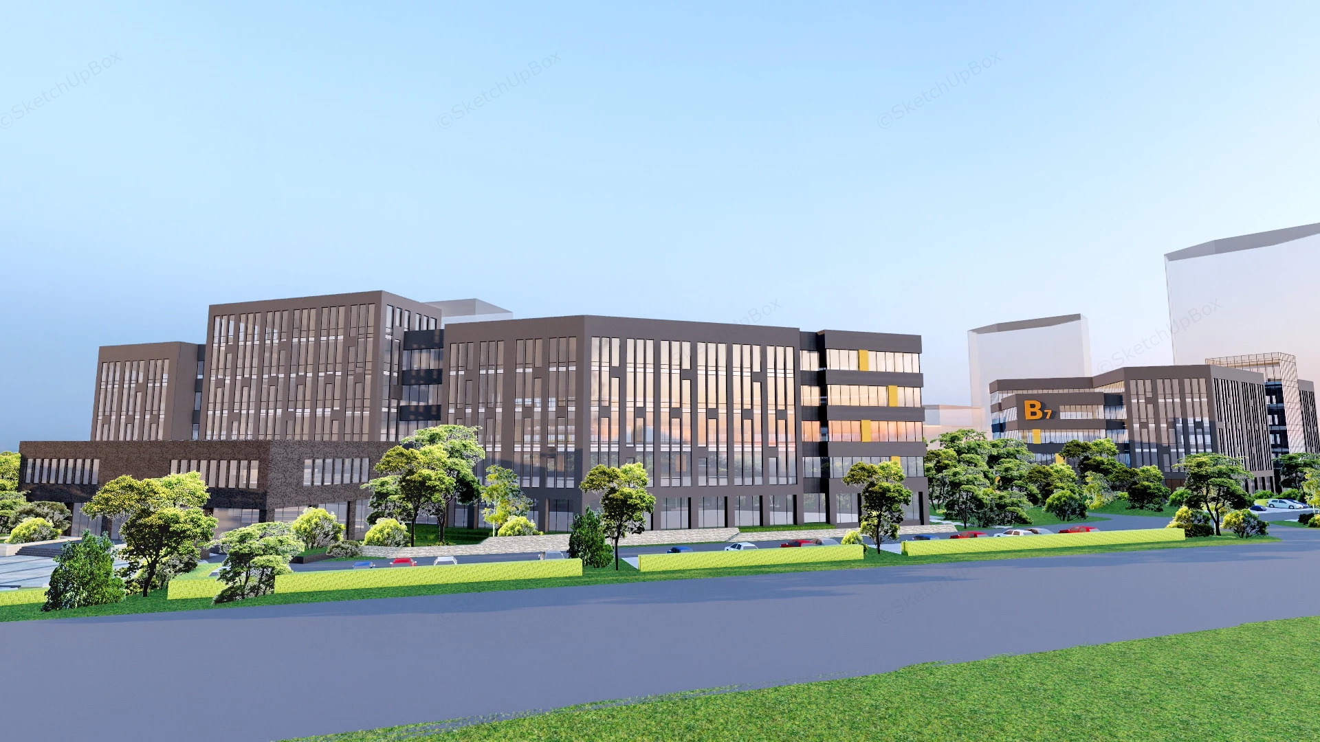 Science Park Plan sketchup model preview - SketchupBox