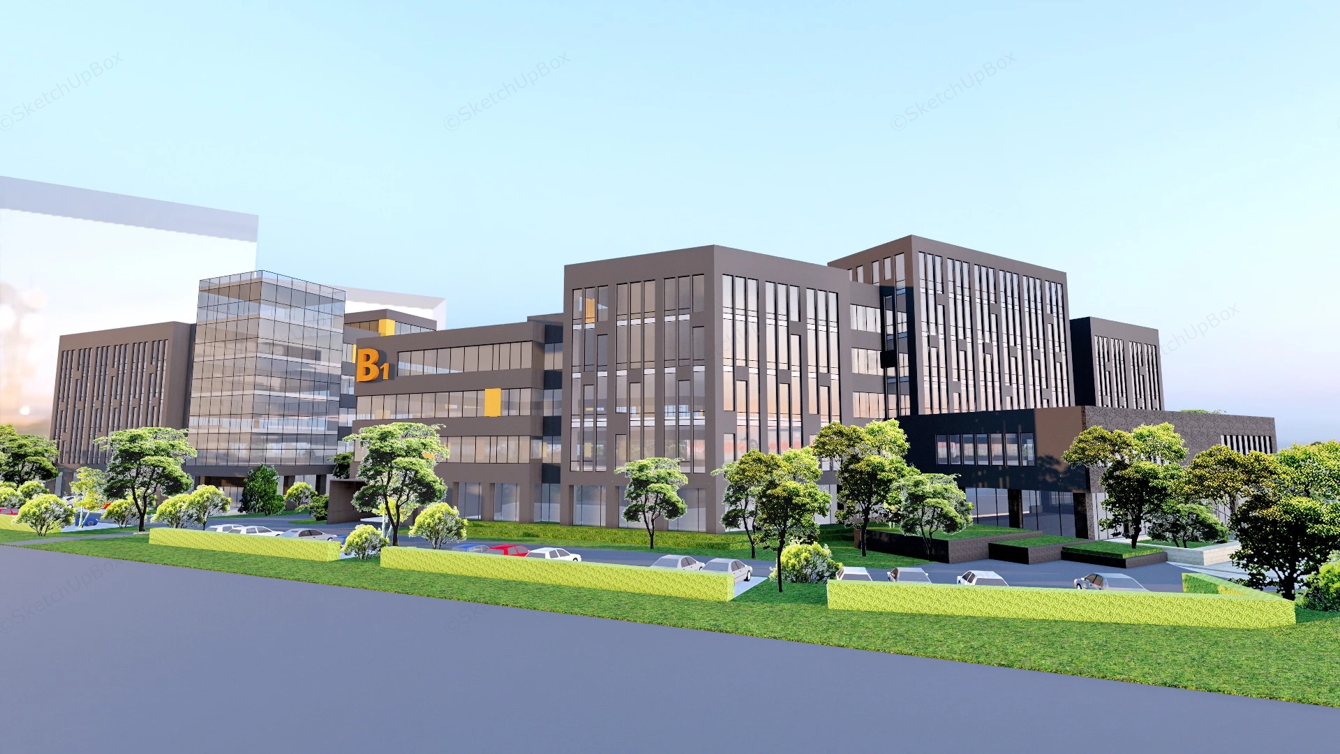 Science Park Plan sketchup model preview - SketchupBox