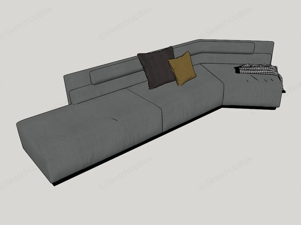Modular Sectional Couch sketchup model preview - SketchupBox