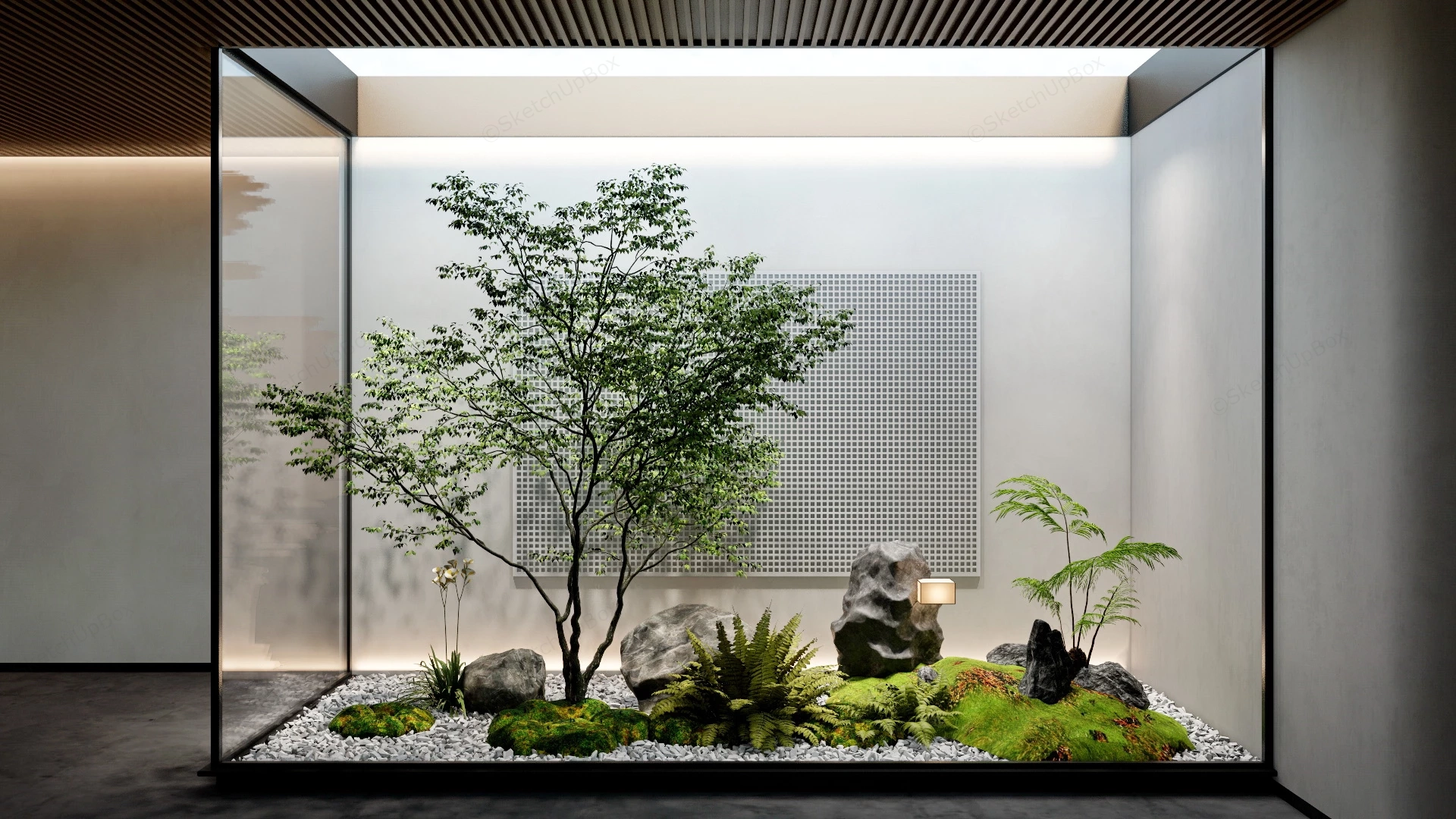 Interior Glass Garden sketchup model preview - SketchupBox