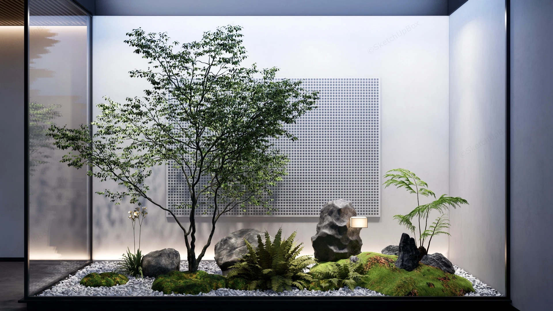 Interior Glass Garden sketchup model preview - SketchupBox