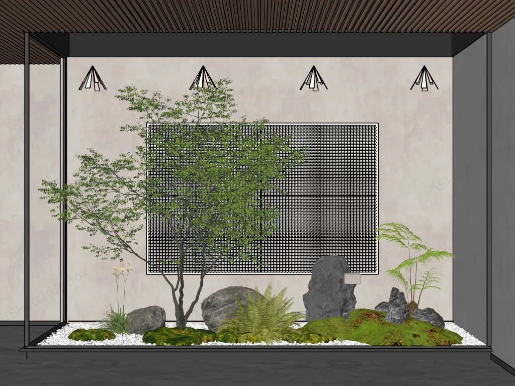 Interior Glass Garden sketchup model preview - SketchupBox