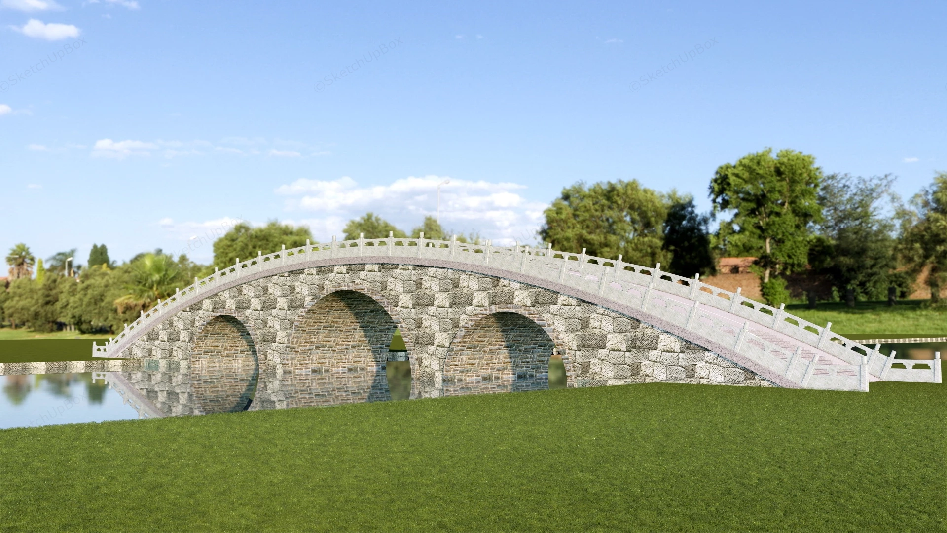 Stone Bridge sketchup model preview - SketchupBox
