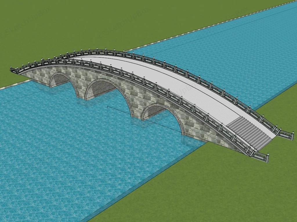 Stone Bridge sketchup model preview - SketchupBox