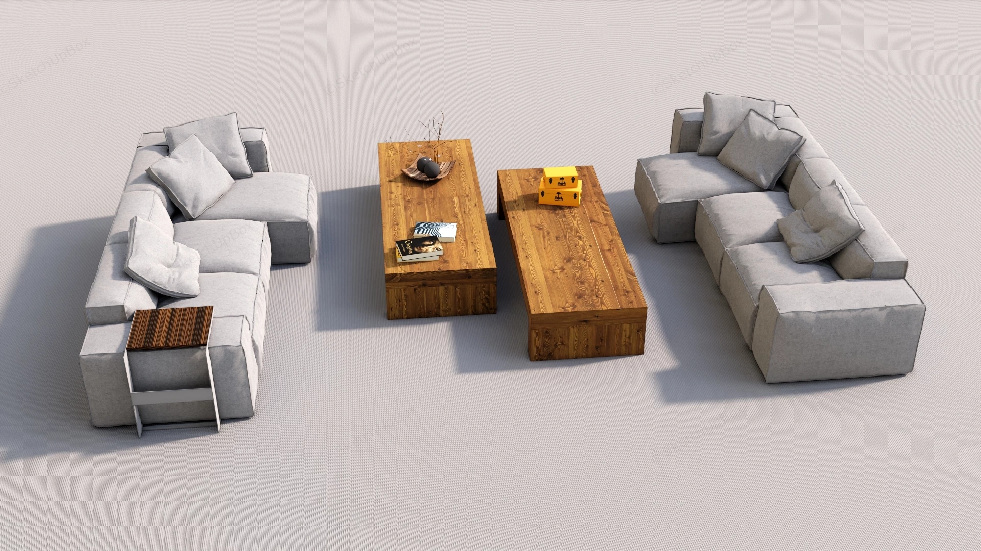 Couch & Coffee Tables sketchup model preview - SketchupBox