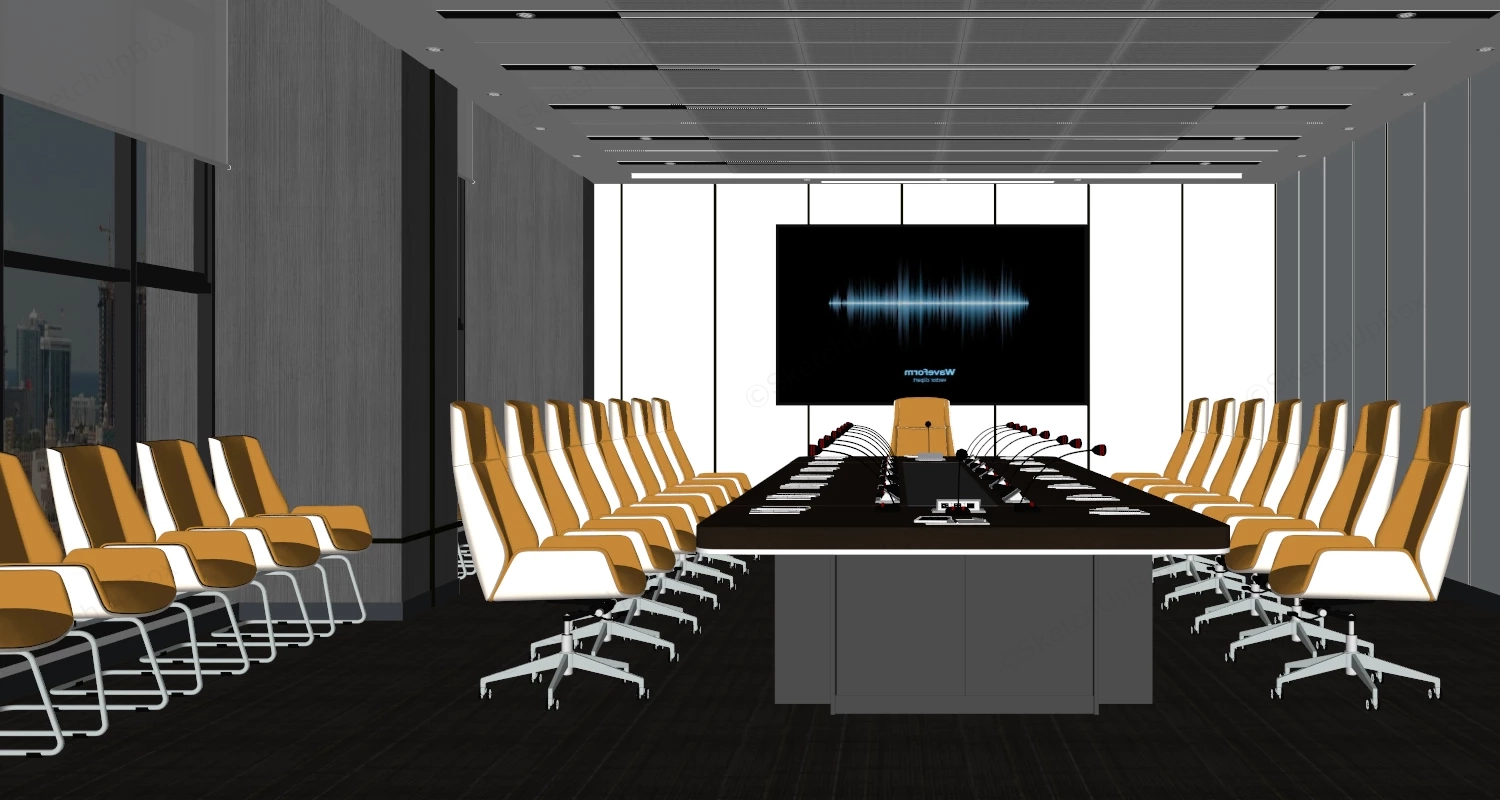 Luxury Executive Conference Room sketchup model preview - SketchupBox