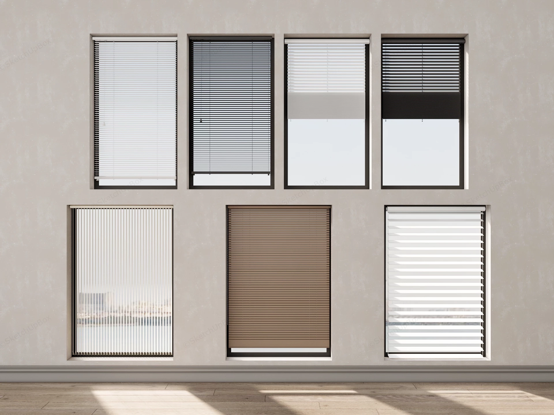 Venetian Window Blinds sketchup model preview - SketchupBox