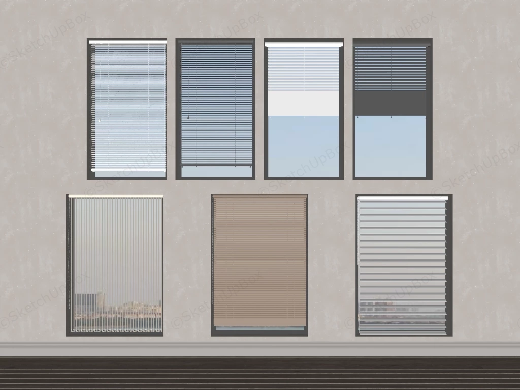 Venetian Window Blinds sketchup model preview - SketchupBox